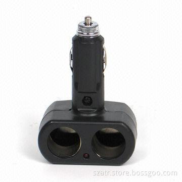 Car Two Socket Plug with Negative Ion Generator
